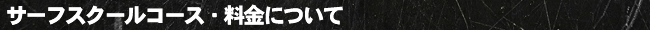 サーフィンスクールコース・料金について